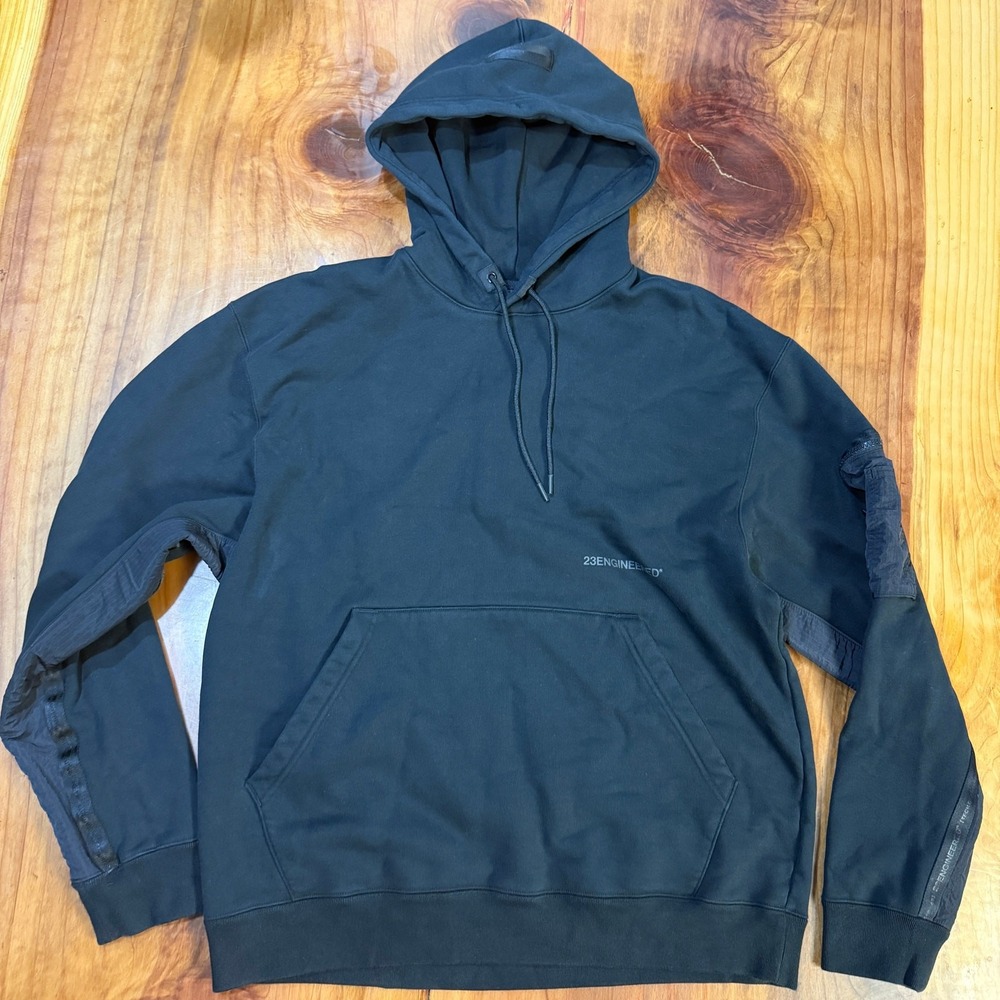 Jordan Men's Sweatshirt L DJ0202 Hoodie Zip Cotton Flight 23 Engineered E4-8 - Picture 2 of 6